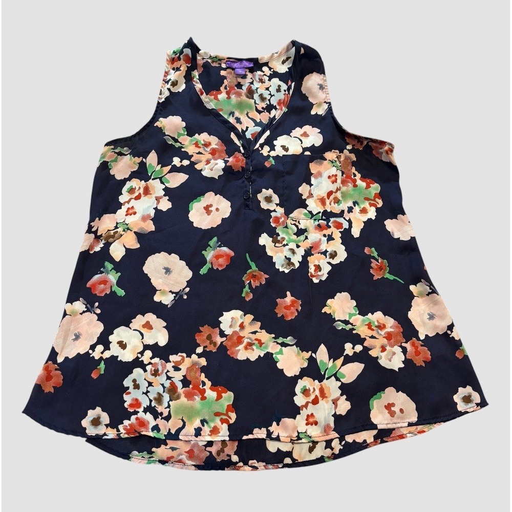 Hale Bob Women's Medium Sleeveless Top Floral Tank Top Lightweight